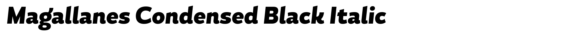 Magallanes Condensed Black Italic image